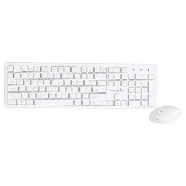 Kit tastatura si mouse Wireless MYRIA MY8520, USB, Layout INT, alb - WALTI WALTI