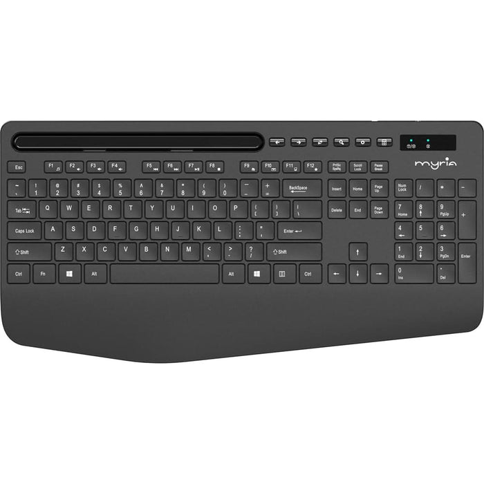 Kit tastatura si mouse Wireless MYRIA MY8548, USB, Layout INT, negru WALTI