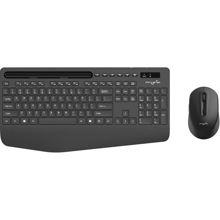 Kit tastatura si mouse Wireless MYRIA MY8548, USB, Layout INT, negru WALTI