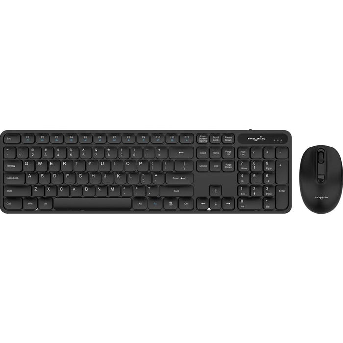 Kit tastatura si mouse Wireless MYRIA MY8550BK, USB, Layout INT, negru WALTI