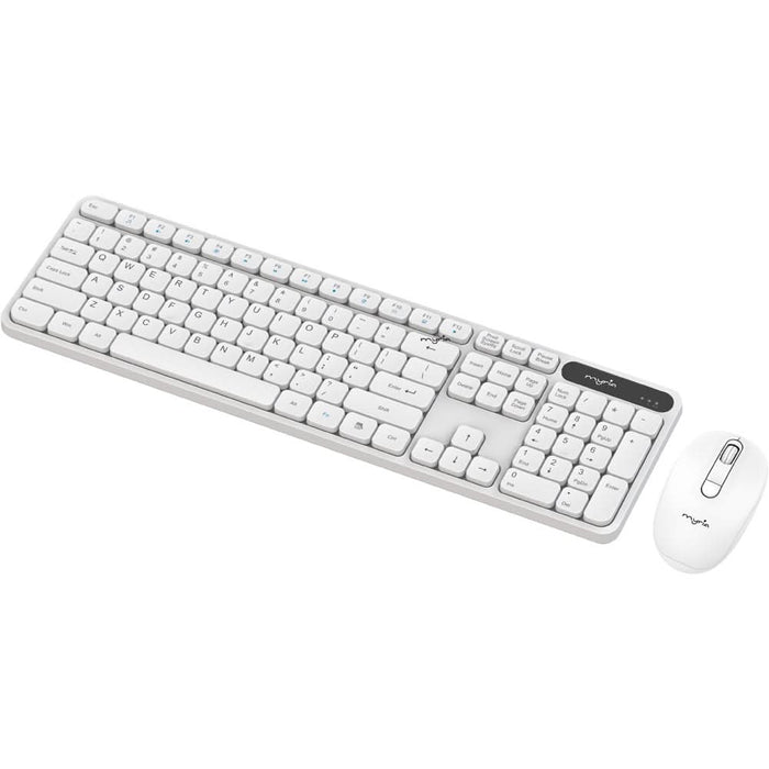 Kit tastatura si mouse Wireless MYRIA MY8550WH, USB, Layout INT, alb WALTI