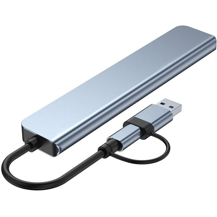 Hub USB Type-C 7 in 1 MYRIA MY8757, USB 3.0 x1, USB 2.0 x 4, USB-C PD5W, Space Grey WALTI