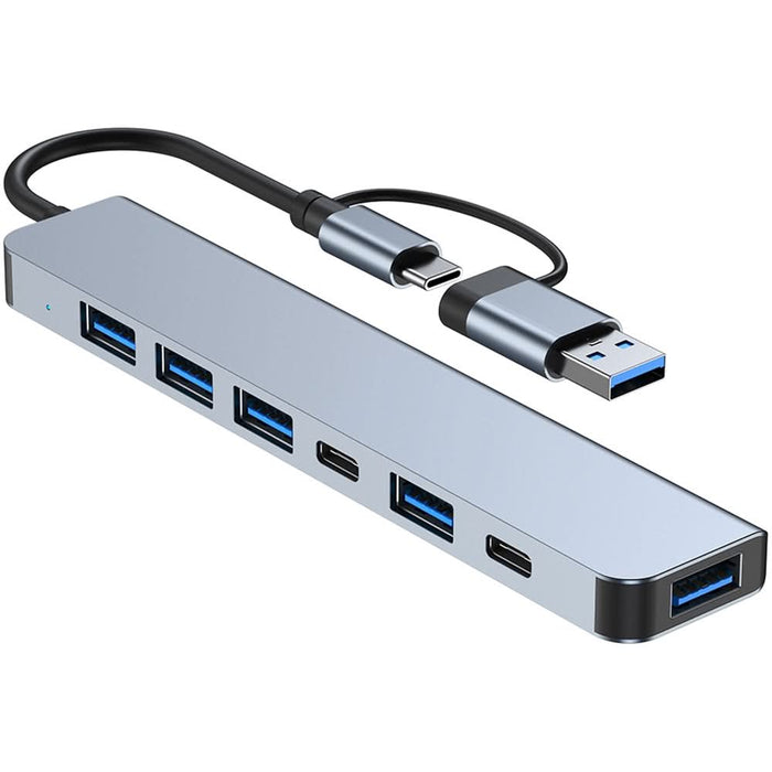 Hub USB Type-C 7 in 1 MYRIA MY8757, USB 3.0 x1, USB 2.0 x 4, USB-C PD5W, Space Grey WALTI