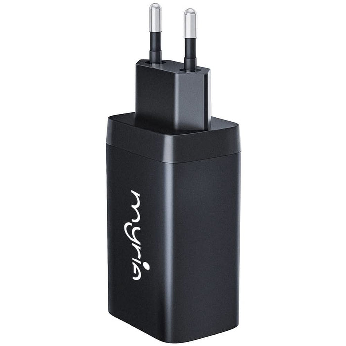 Incarcator retea MYRIA MY9097, 1x USB-A, 2x USB-C, Power Delivery (PD) 65W, negru WALTI
