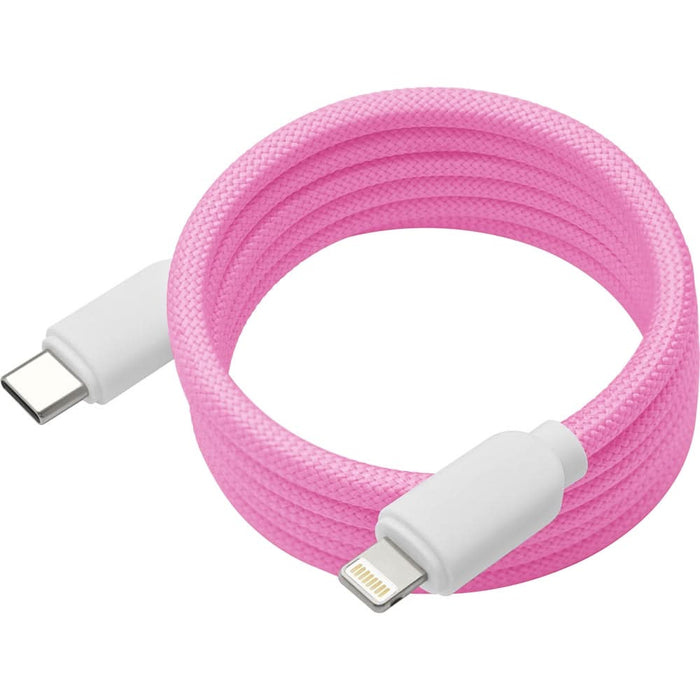 Cablu date MYRIA MY9108PK, USB-C - Lightning, 1m, roz WALTI