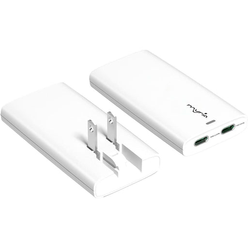 Incarcator retea MYRIA MY9116WH, 2x USB-C, Power Delivery 67W, alb - WALTI WALTI