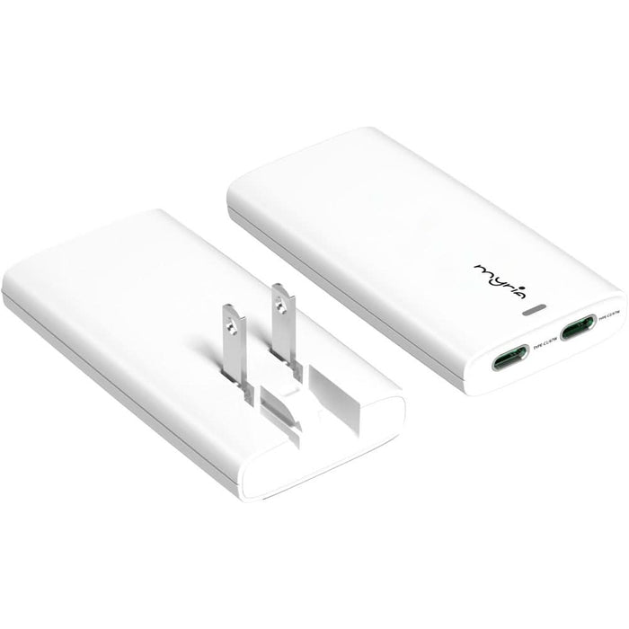 Incarcator retea MYRIA MY9116WH, 2x USB-C, Power Delivery 67W, alb - WALTI WALTI