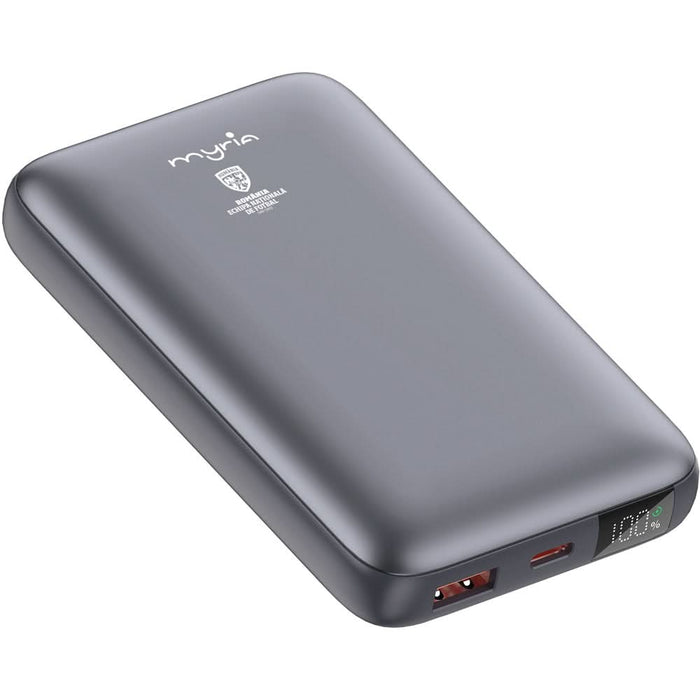 Baterie externa MYRIA MY9209FRF, 10000 mAh, 1x USB-C, 1x USB-A, gri WALTI