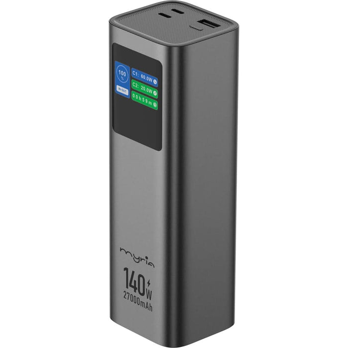 Baterie externa MYRIA MY9212GY, 27000 mAh, 2x USB-C, 1x USB-A, gri WALTI