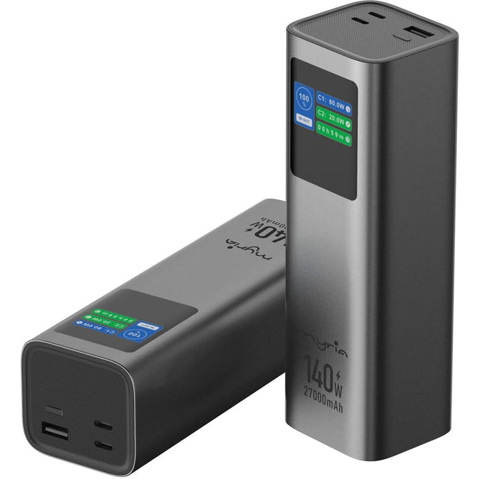 Baterie externa MYRIA MY9212GY, 27000 mAh, 2x USB-C, 1x USB-A, gri WALTI