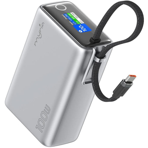 Baterie externa MYRIA MY9217SV, 25000 mAh, 1x USB-C, 1x USB-A, argintiu - WALTI WALTI