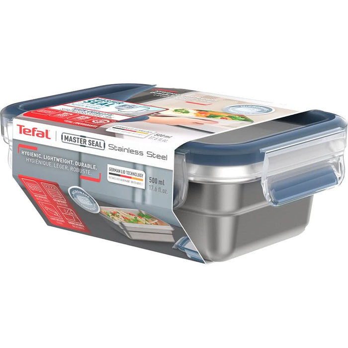 Caserola TEFAL Masterseal N1150310,  0.5L, otel inoxidabil, gri WALTI