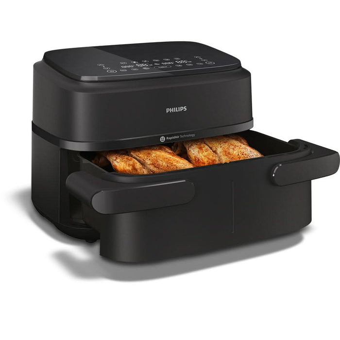 Friteuza cu aer cald dubla PHILIPS Seria 1000 NA150/00, 7.1l, 2450W, negru WALTI