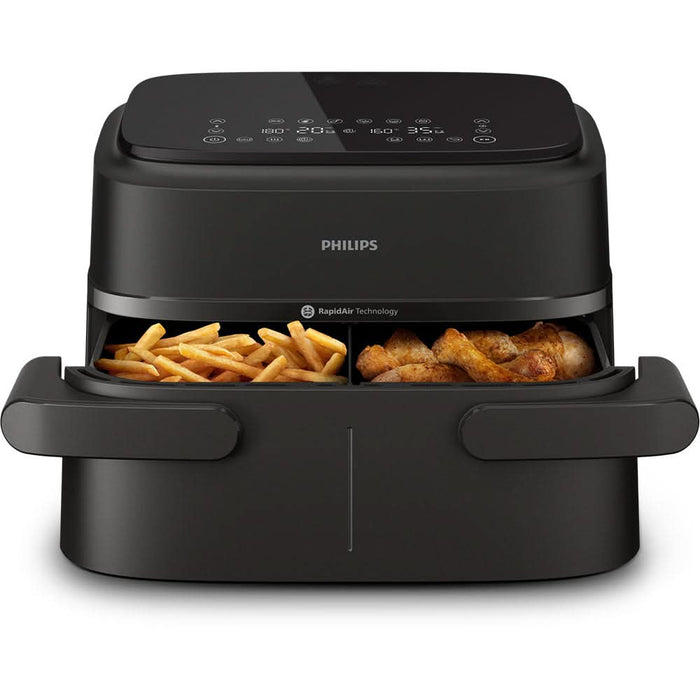 Friteuza cu aer cald dubla PHILIPS Seria 1000 NA150/00, 7.1l, 2450W, negru WALTI