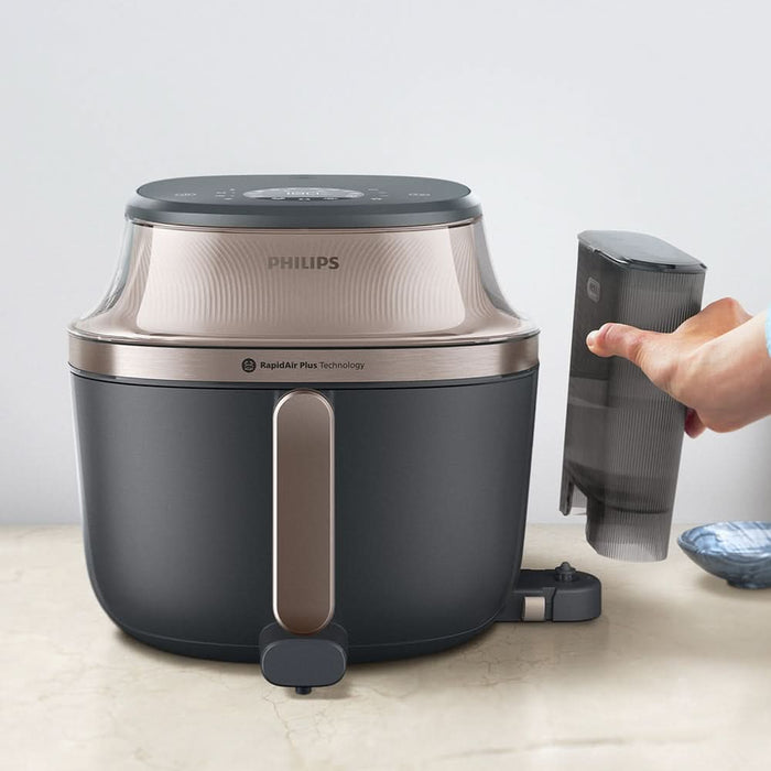 Friteuza cu aer cald PHILIPS Seria 5000 NA547/07, 7.2l, 2000W, negru WALTI