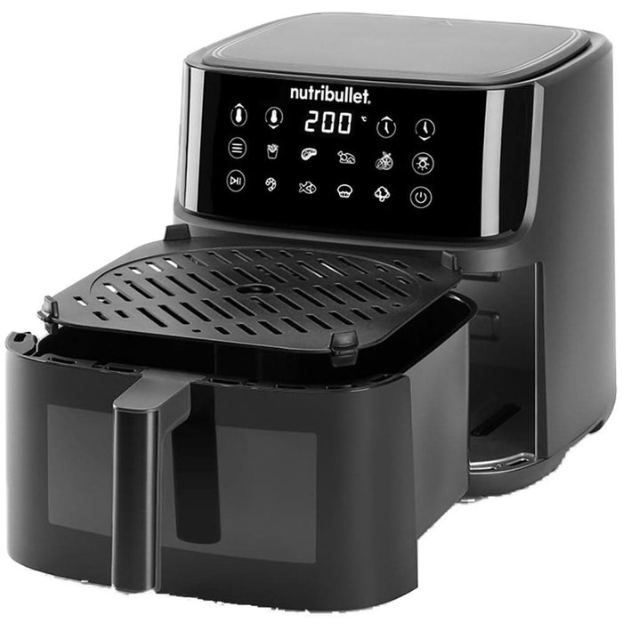 Friteuza cu aer cald NUTRIBULLET CrispLite Vision NBA0811DG, 8l, 2.6kg, 2000W, negru-gri inchis WALTI
