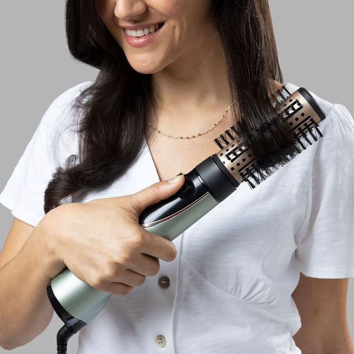 Perie rotativa REMINGTON Botanicals AS5860, 800W, 2 viteze, 2 trepte temperatura, Invelis Ceramic, verde fosforescent WALTI