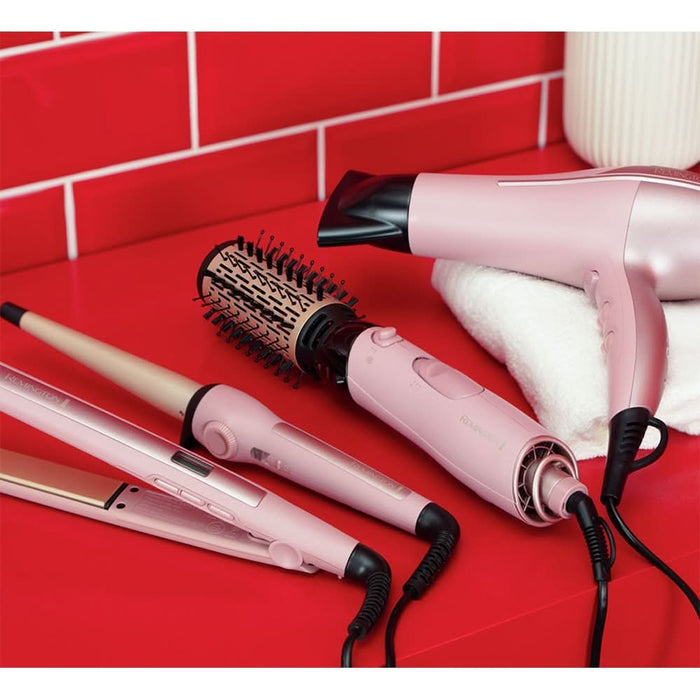 Perie cu aer cald REMINGTON Coconut Smooth AS5901, 1000W, 2 viteze, 2 trepte temperatura, Invelis Ceramic, roz WALTI