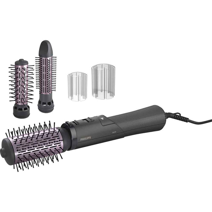 Perie rotativa PHILIPS Seria 700 BHA715/00, 1000W, 2 viteze, 3 trepte temperatura, Invelis ceramic, antracit-roz WALTI