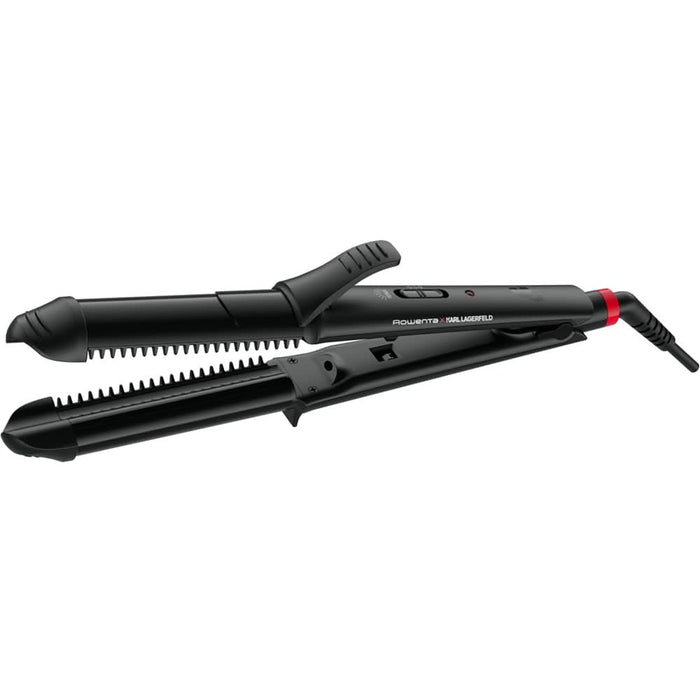Aparat de coafat multifunctional 3 in 1 ROWENTA x KARL LAGERFELD CF451LF0, 200 grade, invelis ceramic, negru WALTI