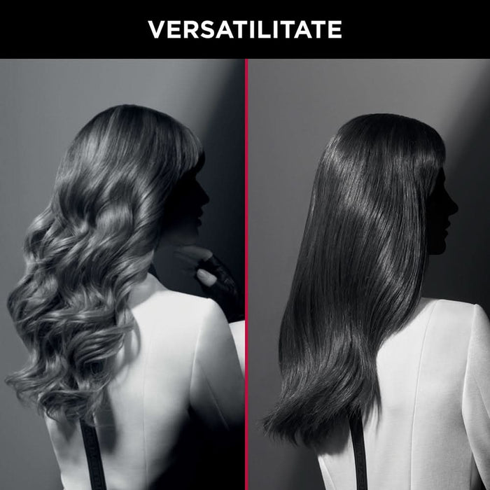 Aparat de coafat multifunctional 3 in 1 ROWENTA x KARL LAGERFELD CF451LF0, 200 grade, invelis ceramic, negru WALTI