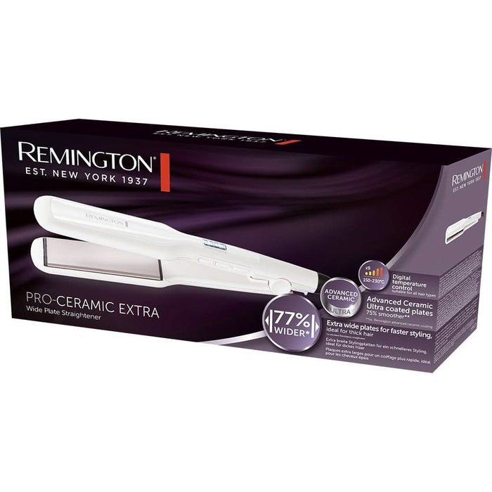 Placa de indreptat parul REMINGTON Pro-Ceramic S5527, 230 grade, invelis ceramic, alb WALTI