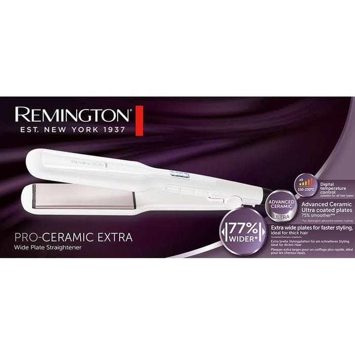 Placa de indreptat parul REMINGTON Pro-Ceramic S5527, 230 grade, invelis ceramic, alb WALTI