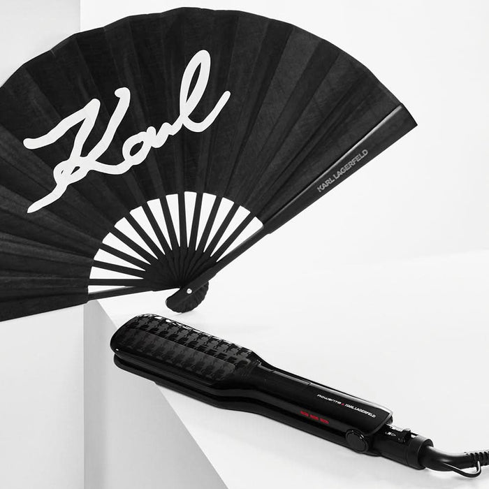Placa de indreptat parul ROWENTA x Karl Lagerfeld SF411LF0, 230 grade, invelis ceramic, negru WALTI