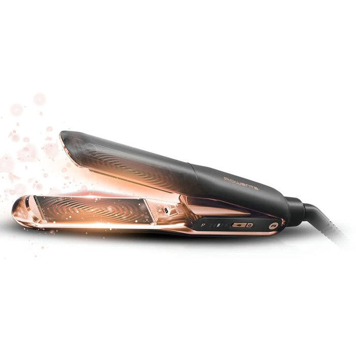 Placa de indreptat parul ROWENTA Thermocare SF8120F0, 210 grade, invelis ceramic, negru-auriu WALTI