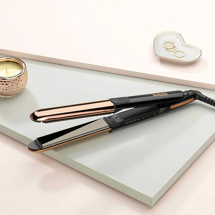 Placa de indreptat parul BABYLISS Straight&Curl brilliance ST482E, 235 grade, negru WALTI