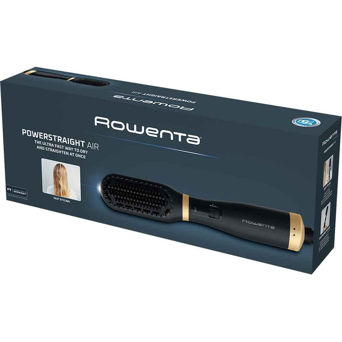 Perie cu aer cald ROWENTA Powerstraight UB5920F0, 500W, 3 trepte de temperatura, Invelis Ceramic, negru-auriu WALTI