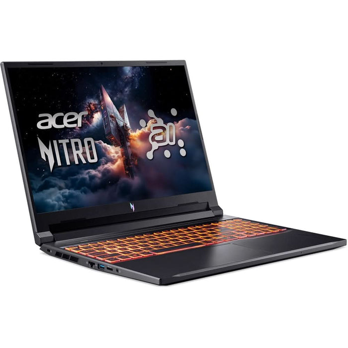 Laptop Gaming ACER Nitro V16 AI ANV16-42-R8ML, AMD Ryzen 5 240 pana la 5GHz, 16" WUXGA, 16GB, SSD 512GB, NVIDIA GeForce RTX 5050 8GB, Free DOS, Shale Black WALTI