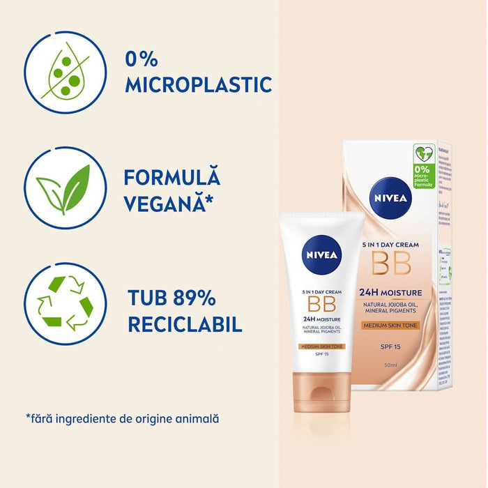 NIVEA Cremă BB Cream cu minerale nuanța medium SPF15, 50 ml WALTI