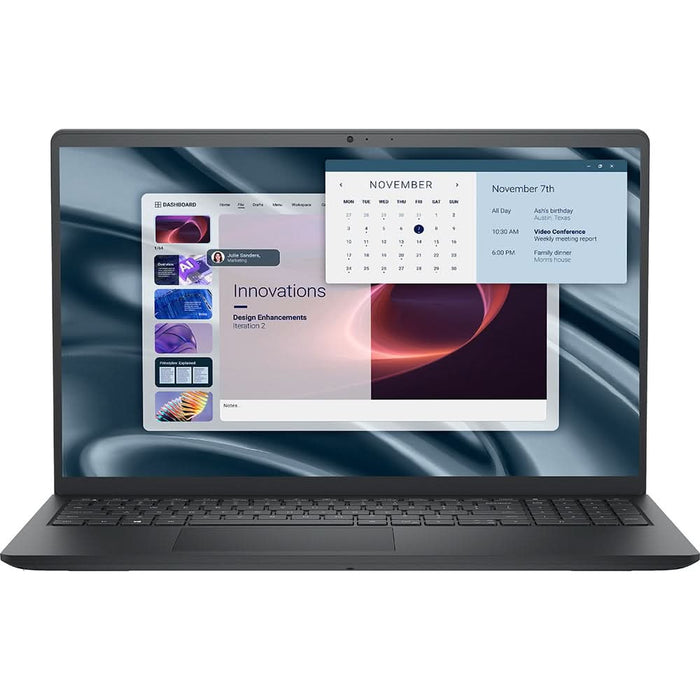 Laptop DELL Pro 15 Essential PV15255, AMD Ryzen 5 7520U pana la 4.3GHz, 15.6" Full HD, 16GB, SSD 512GB, AMD Radeon 610M, Free Dos, Carbon Black WALTI