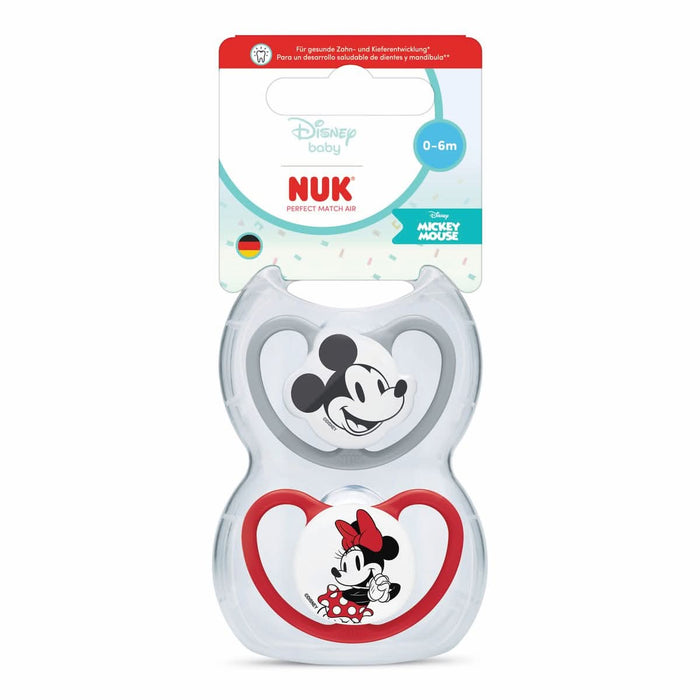 NUK PM AIR Mickey Mouse suzetă M1 0-6 luni, 2 buc WALTI