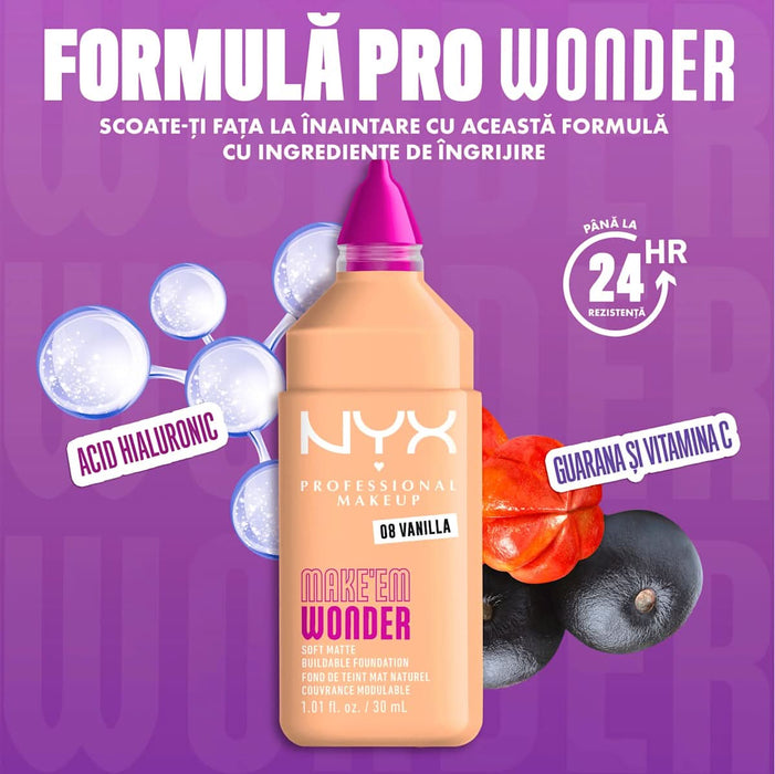 NYX PROFESSIONAL MAKEUP Fond de ten Make 'EM Wonder Vanilla, 0,041 Kg WALTI