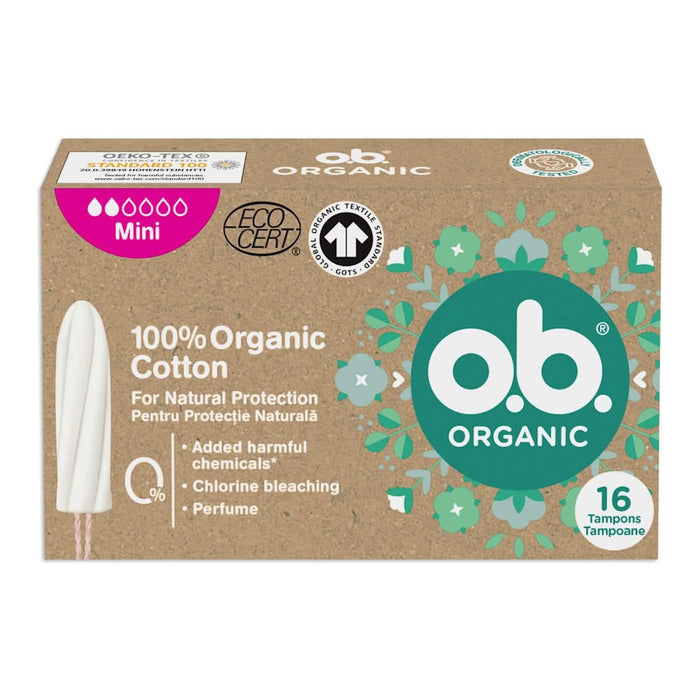 o.b. Tampoane organic mini, 16 buc WALTI
