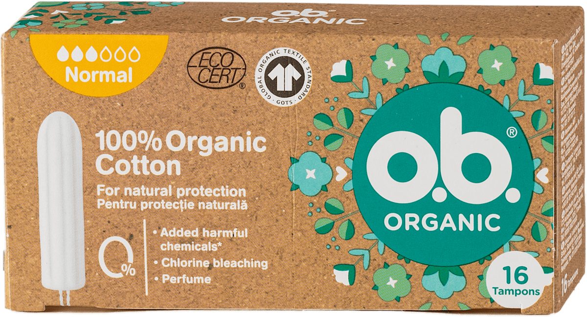 o.b. Tampoane organic normal, 16 buc WALTI