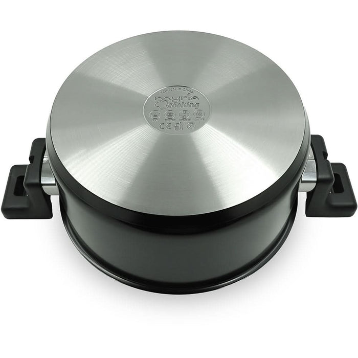 Oala MYRIA MC4023, 4.93l, 24cm, otel inoxidabil, negru WALTI
