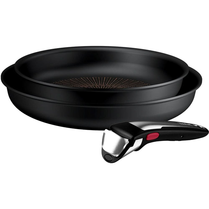 Set vase TEFAL Ingenio Excellence+ P0009553, 3 piese, 24-28cm, aluminiu, negru WALTI