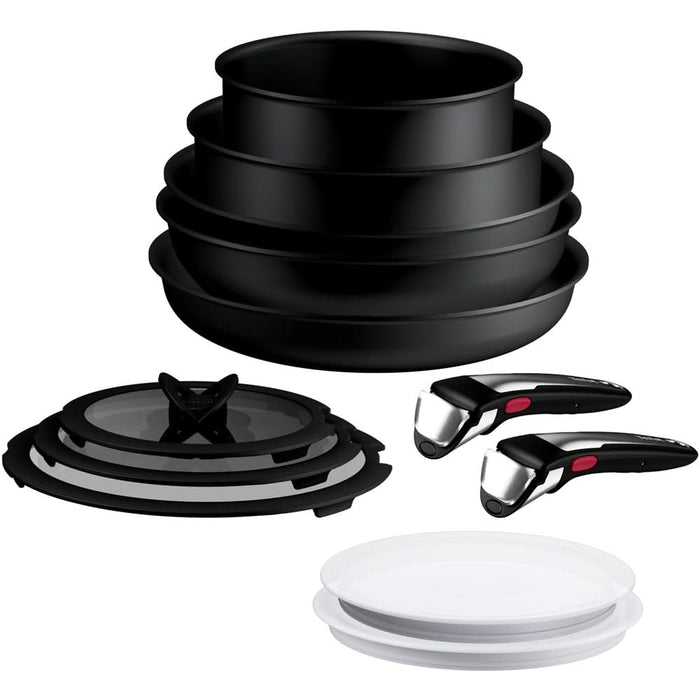 Set vase TEFAL Ingenio Excellence+ P0009853, 12 piese, 20-28cm, aluminiu, negru WALTI