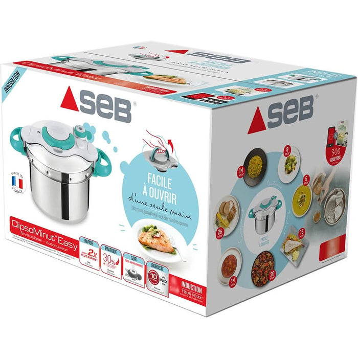 Oala sub presiune TEFAL Clipsominut Easy, 9l, inox, argintiu WALTI