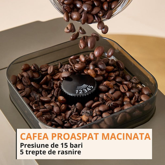 Espressor semi-automat KRUPS Coffee Crush Experience SA403BE0, 1.8l, 1350W, 15 bar, bej-negru WALTI