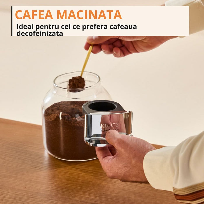 Espressor semi-automat KRUPS Coffee Crush Experience SA403BE0, 1.8l, 1350W, 15 bar, bej-negru WALTI