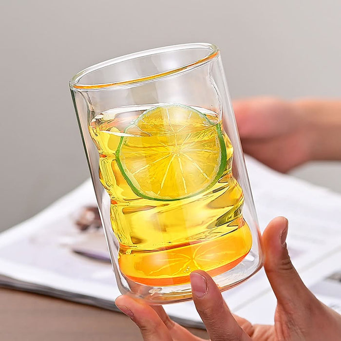 Set pahare perete dublu MYRIA MC4047, 4 piese, 350 ml, sticla WALTI