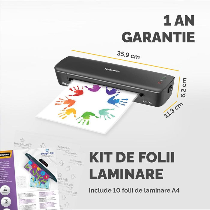 Laminator FELLOWES Arc, A4, negru WALTI