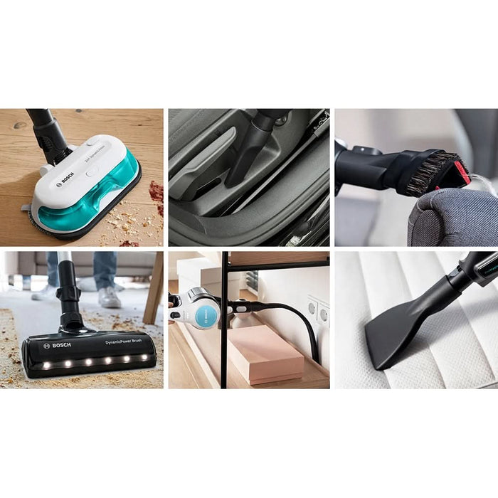 Aspirator vertical 2in1 BOSCH Unlimited 7 ProHygienic Aqua BCS712HYG5, 0.3l, 18V, autonomie max 80 min, alb-negru WALTI