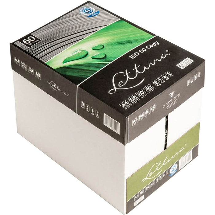 Hartie copiator reciclata LETTURA 60, A4, 500 coli, gri-natur WALTI