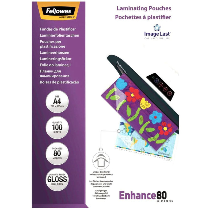 Folie laminat FELLOWES, 80 microni, A4, 100 bucati WALTI