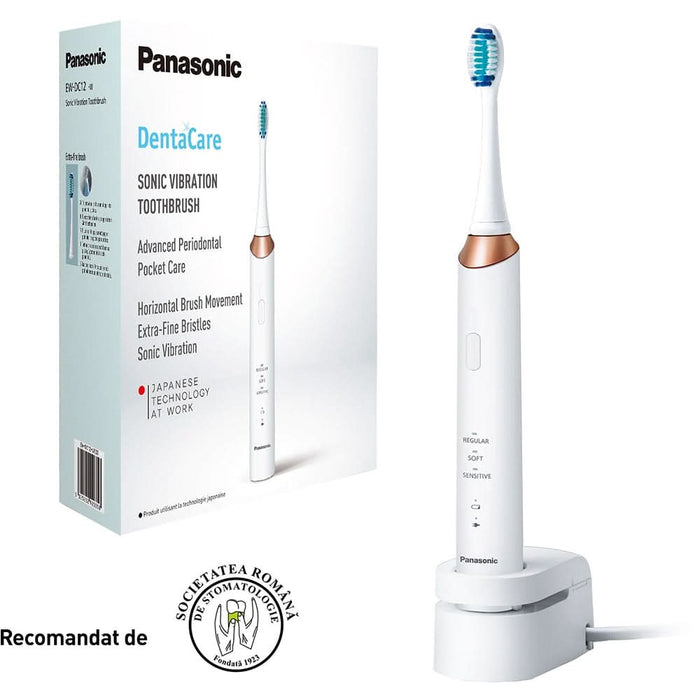 Periuta de dinti electrica PANASONIC EW-DC12-W503, 31.000 miscari/min, 3 programe, 1 capat, alb WALTI